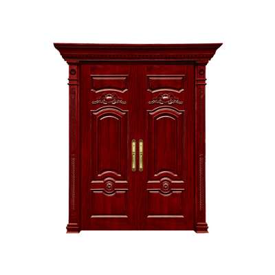 Hotsale European Style  Exterior  Solid Wooden Door Entrance